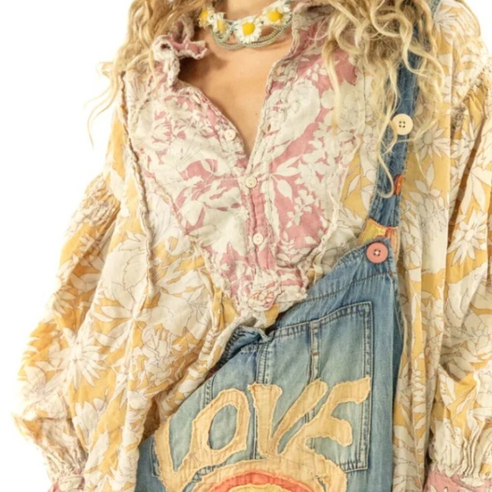 Magnolia Pearl Block Print Tora Shirt 1123 Dandelion